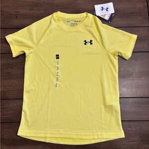 Under Armour Yellow Short Sleeve Tech Tee - Boys